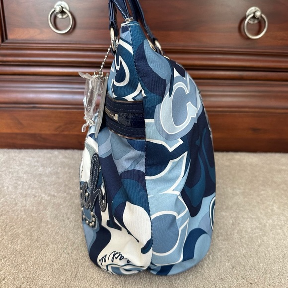 Coach Poppy Pop C Denim Appliqué Glam Tote - Picture 7 of 16
